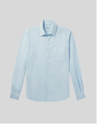 Sedici Linen Shirt With Pocket Sky Blue (40)
