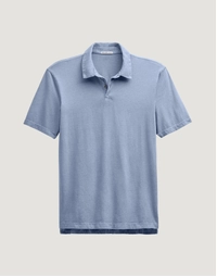 Sueded Jersey Polo Ocean Pigment (0)