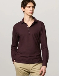 Ischia Cotton Cashmere Polo J0084 Burgundy (S)