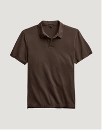 Sueded Jersey Polo Shirt Bark Pigment (1)
