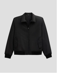 Recycled Twill Bomber Jacket Black (1)