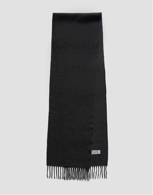 ROBINSON MAN | Fringed Cashmere Scarf | Charcoal