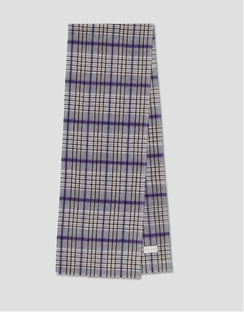 ROBINSON MAN | Superfine Cashmere Scarf | Blue Check