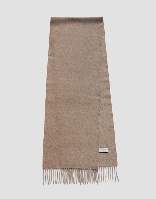 ROBINSON MAN | Woven Cashmere Scarf with Tassels | Natural