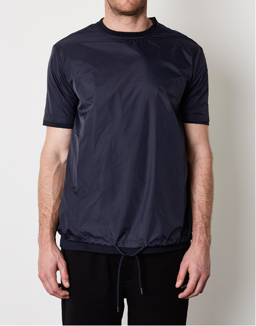 DIRK BIKKEMBERGS | Nylon T-Shirt | Navy