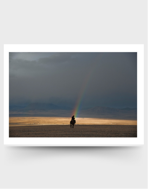 Greeting Card Mongolian Rainbow