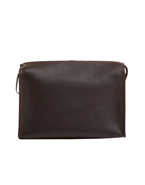 F.HAMMANN | Leather Toiletry Bag | Dark Brown