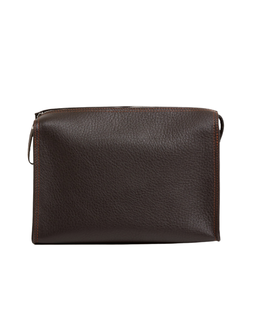 F.HAMMANN | Leather Toiletry Bag | Dark Brown