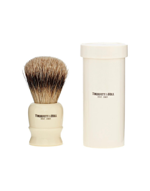 TRUEFITT & HILL | Tube Traveller | Super Badger Shaving Brush Ivory