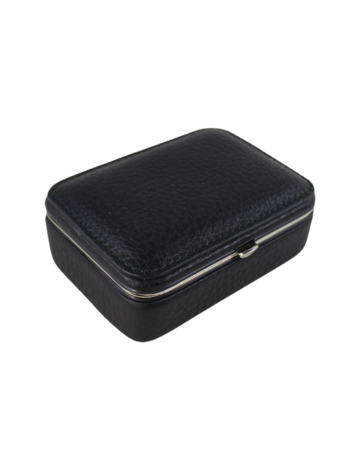 F.HAMMANN | Leather Cufflink Box Small | Black