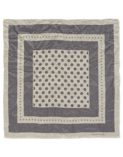 MASSIMO ALBA | Hanky Geometry + Dots T6039 | Smoke