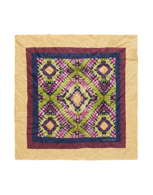 MASSIMO ALBA | Hanky Psychedelic + Flowers T6040 | Plum 