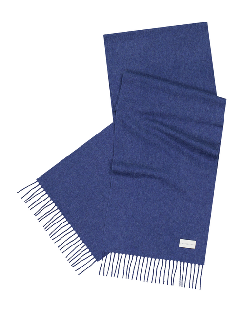 ROBINSON MAN | Woven Cashmere Scarf with Tassels | Blue
