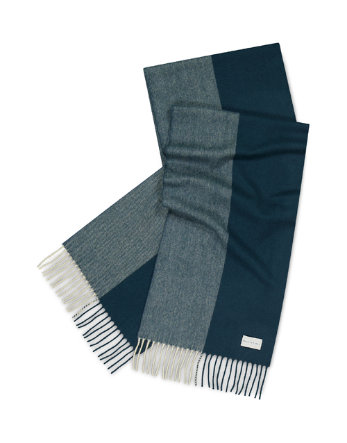 ROBINSON MAN | Woven Cashmere Scarf with Tassels | Bottle Green