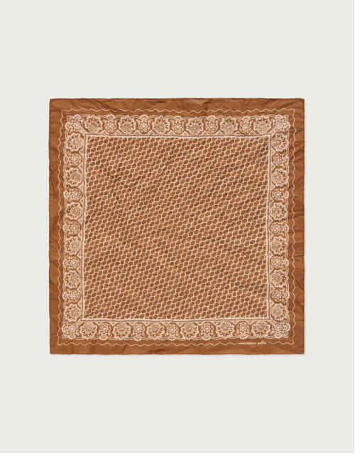 MASSIMO ALBA |  Pocket Square Doily Pattern | Caramello