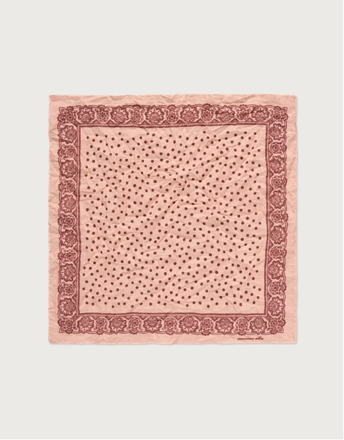 MASSIMO ALBA |  Pocket Square Dot Pattern | Soft Pink