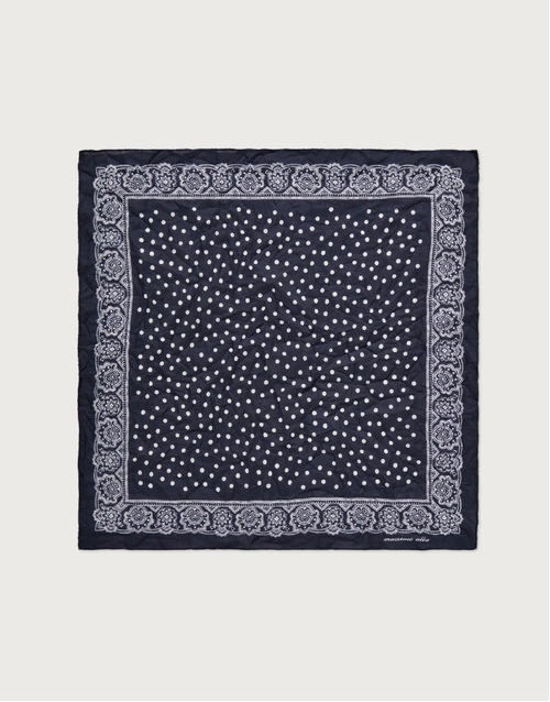 MASSIMO ALBA |  Pocket Square Dot Pattern | Blue