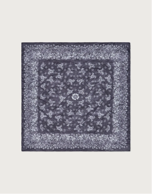 MASSIMO ALBA |  Pocket Square Flowers | Lapis