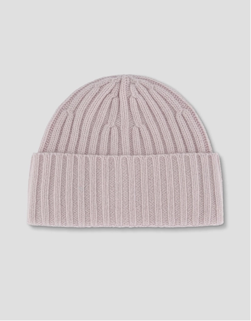 ROBINSON MAN | Ribbed Cashmere Beanie | Pink Sand