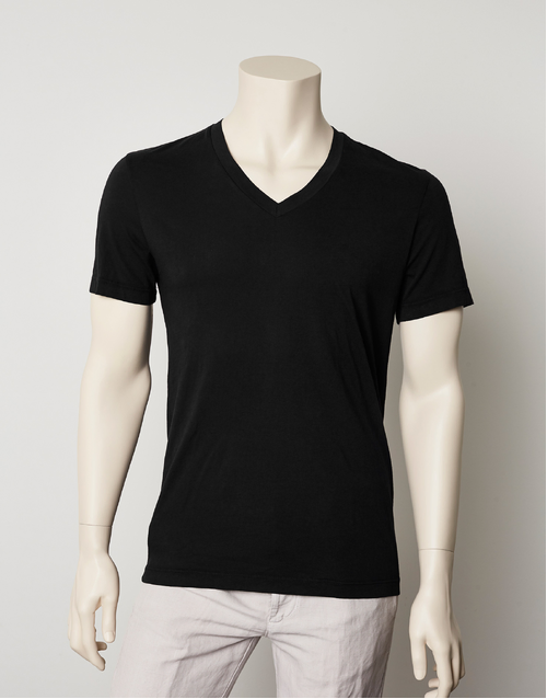 JAMES PERSE | V-Neck Cotton T-shirt | Black