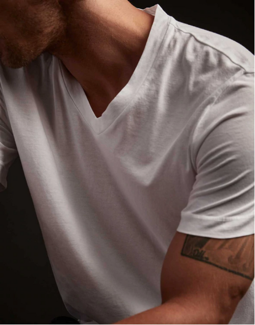 JAMES PERSE | V-Neck Cotton T-shirt | White