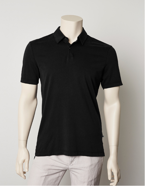 JAMES PERSE | Supima Cotton Jersey Polo | Black 