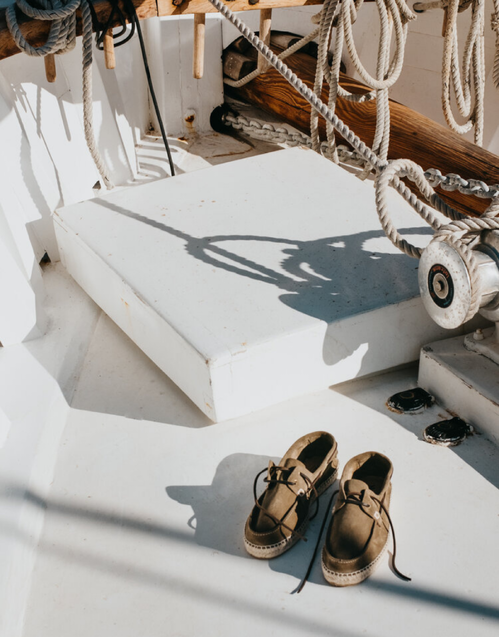 MESTRE | Men's Leather Boat Shoe | Khaki