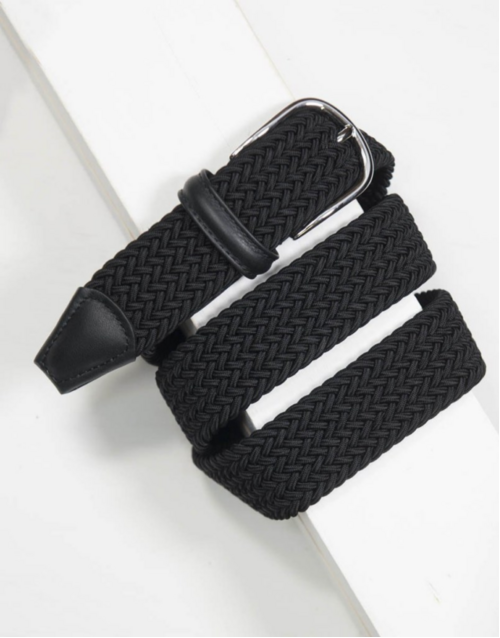 ANDERSON'S | Elastic Woven Belt | Black