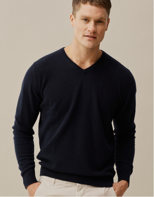 ROBINSON MAN | Biton V-Neck Sweater | Navy