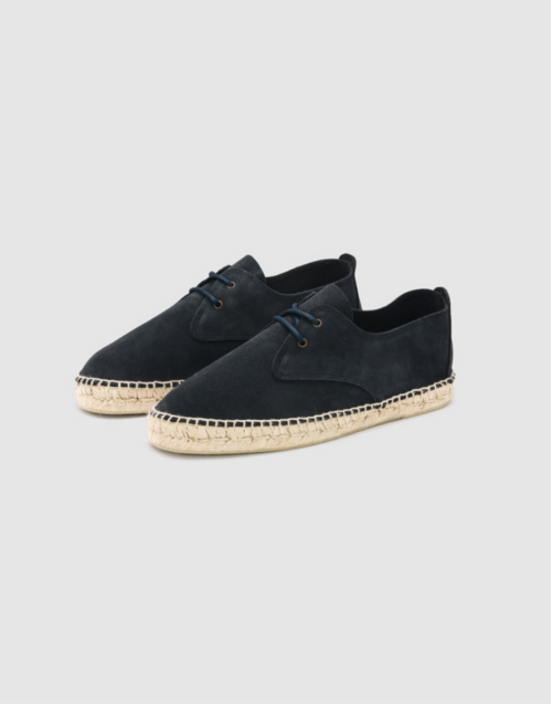 MESTRE | Men's Espadrille Leather Shoe | Navy