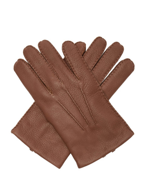 DENTS | Cambridge Cashmere Lined Leather Gloves | Brown