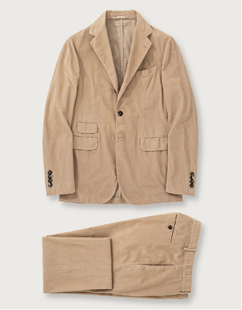 MASSIMO ALBA 007 | Bond Capsule Sloop Three Button Suit | Desert