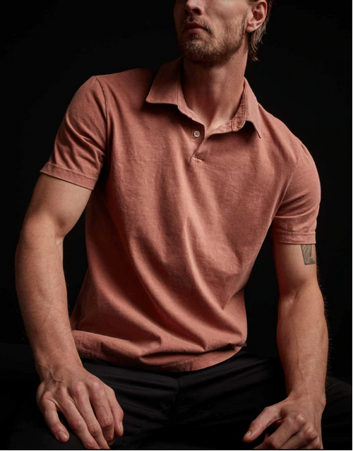 JAMES PERSE | Supima Cotton Jersey Polo | Foliage 