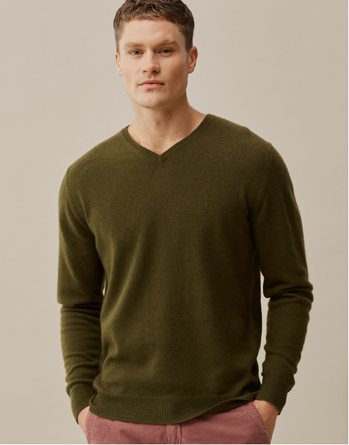 ROBINSON MAN | Biton V-Neck Sweater | Fern