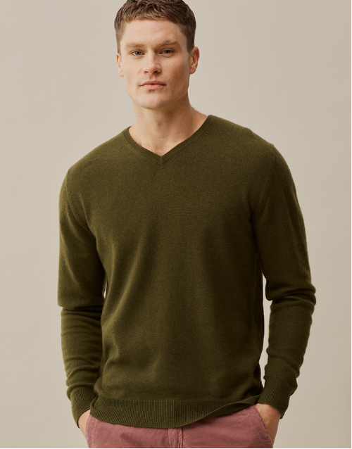 ROBINSON MAN | Biton V-Neck Sweater | Fern