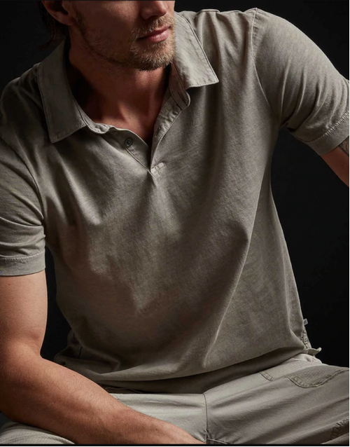 JAMES PERSE | Supima Cotton Jersey Polo | Fume 
