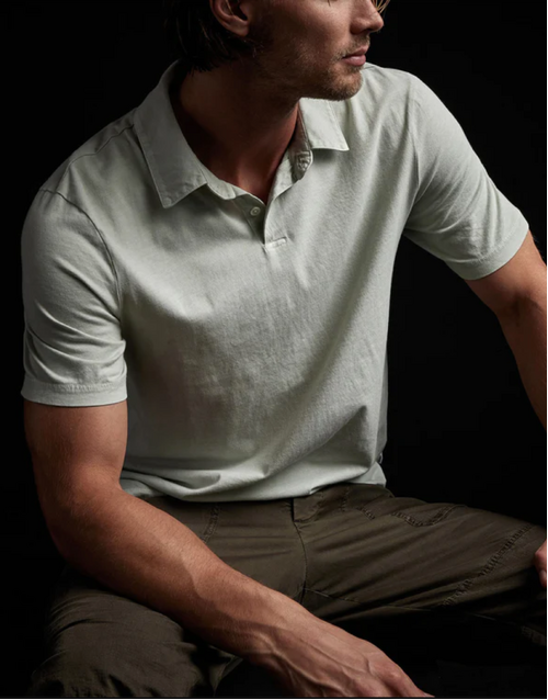 JAMES PERSE | Supima Cotton Jersey Polo | Celery