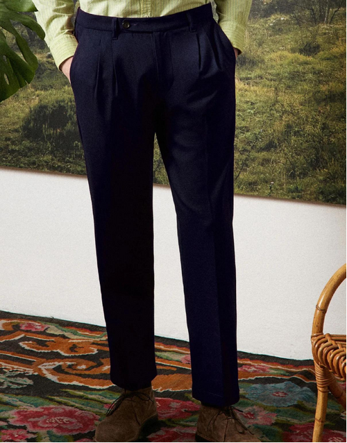 MASSIMO ALBA | Strallo2 Wool Trousers T2097 | Navy Blue