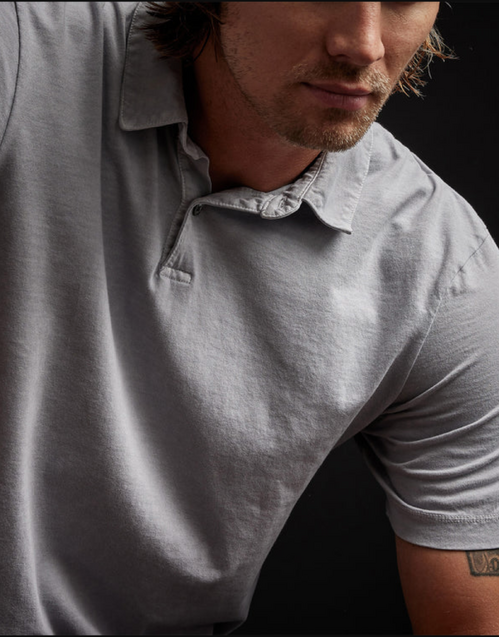 JAMES PERSE | Supima Cotton Jersey Polo | Blue Fog