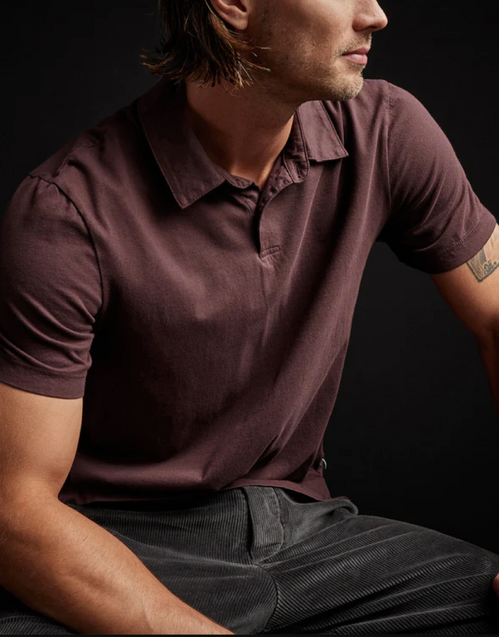 JAMES PERSE | Supima Cotton Jersey Polo | Dahlia