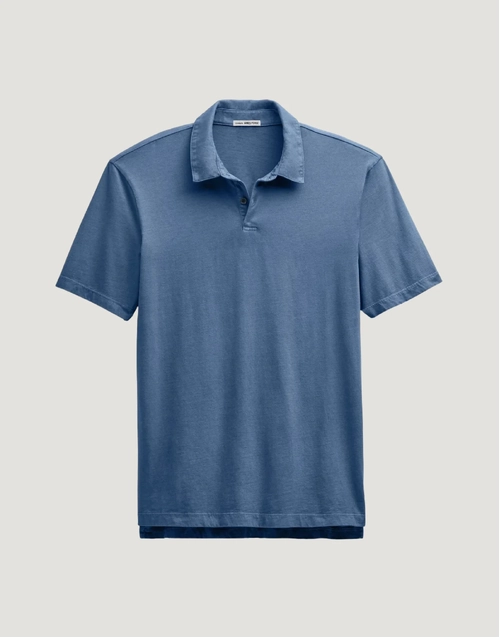 JAMES PERSE | Supima Cotton Jersey Polo Shirt | Lake