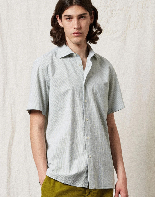 MASSIMO ALBA | Malibu T4467 Half Sleeves Cotton Shirt | Light Green