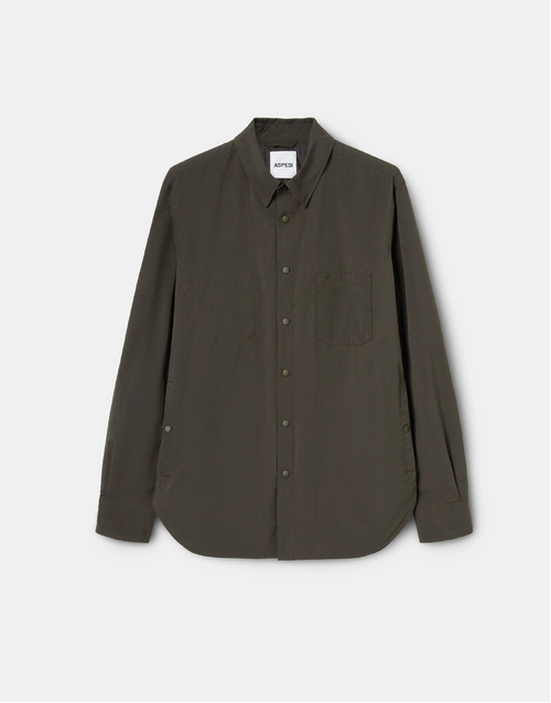 ASPESI | Alvaro Nylon Shirt Jacket | Brown