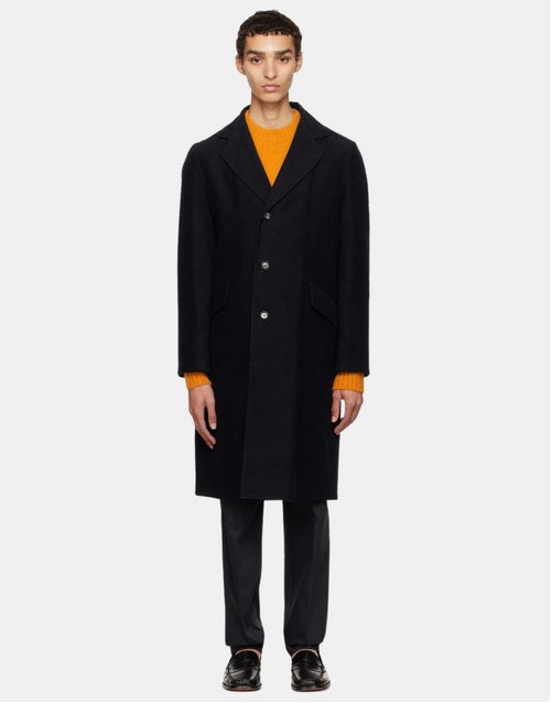 ASPESI | Franz Moleskin Cotton Coat | Black Navy