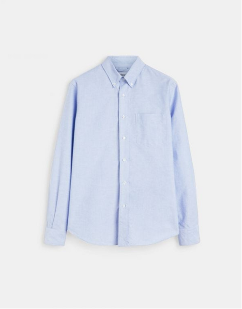 ASPESI | Button-down Heavy Cotton Shirt | Light Blue