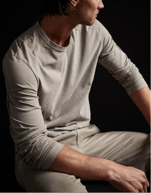 JAMES PERSE | Long Sleeve Cotton T-shirt | Silt 
