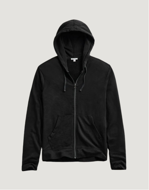 JAMES PERSE | Vintage French Terry Zip Hoodie | Black