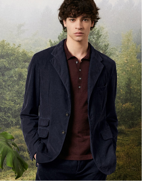 MASSIMO ALBA | Catch2 Corduroy Blazer | Dark Blue 
