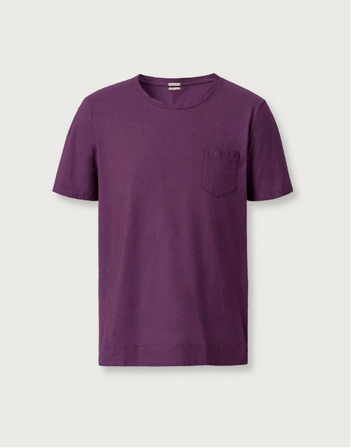 MASSIMO ALBA | Panarea Round Neck T-Shirt | Plum