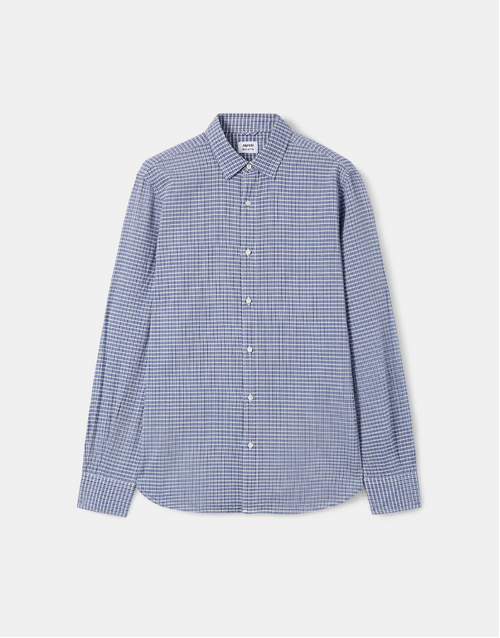 ASPESI | Cotton Check Shirt | Blue
